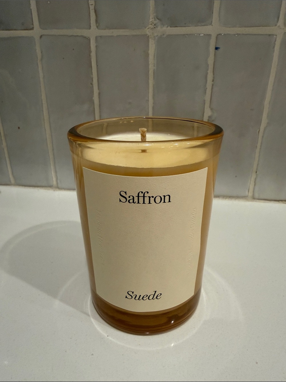 New in box Brooklyn Candle Saffron Suede Candle